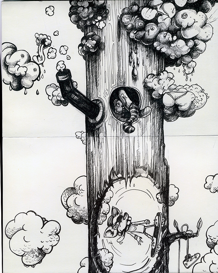 baum011_dianakoehne Illustration Japanese Fold Moleskine Project by Diana Koehne, 2011