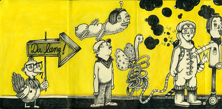 tq-y1 The Queue - Moleskine-Illustrationsprojekt