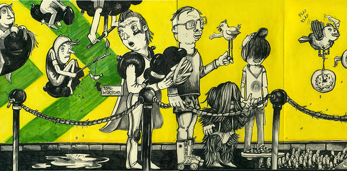 tq-y3 The Queue - Moleskine-Illustrationsprojekt