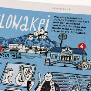 Illustrierte Landkarte Slowakei Länderpunkt 11 Freunde
