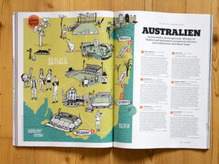 Illustrierte Landkarte Australien