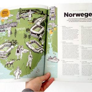 illustrated map norway